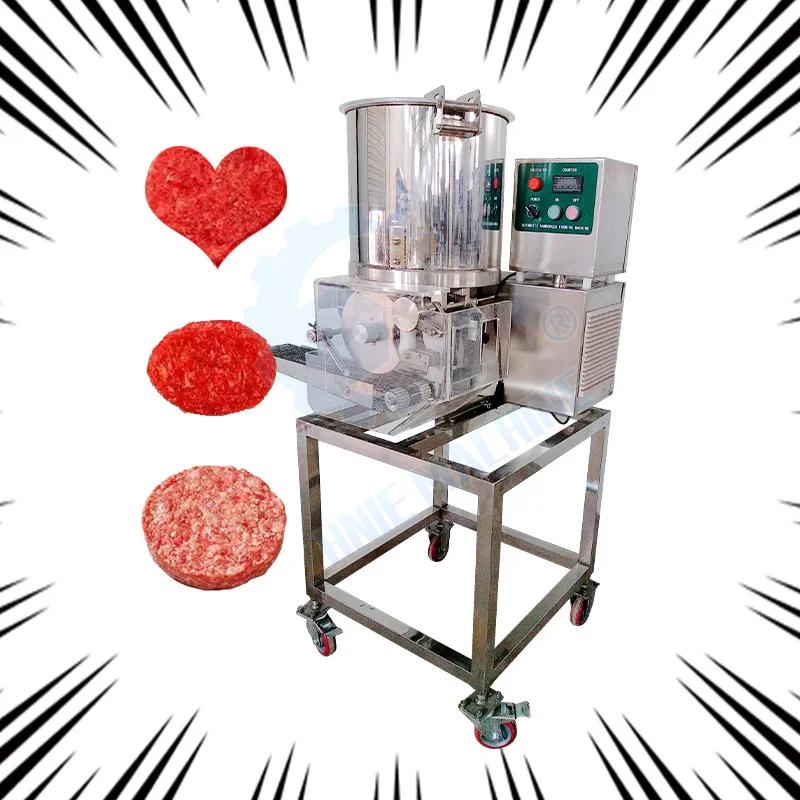 

Automatic Large Electric Meatball Hamburger Patty Maker Former 100 Beef Sausage Pie Production Machine