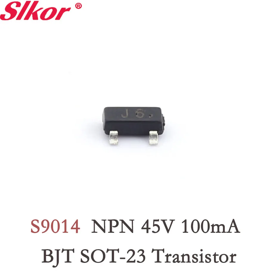 

10PCS S9014 Original NPN 45V 500mA 100mW Smd Transistors 9014 Triode (BJT) SOT23 amplifier set kit sot 23