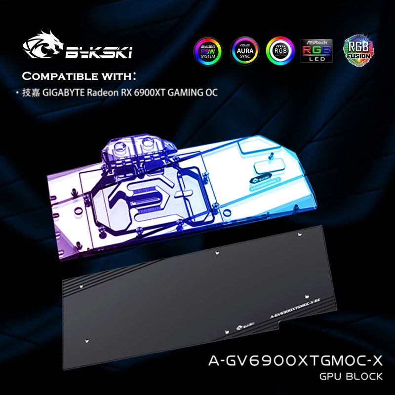 

Bykski A-GV6900XTGMOC-X, Full Cover GPU Water Block For Gigabyte RX 6900XT Gaming OC Graphic Card Radiator,VGA Liquid Cooler