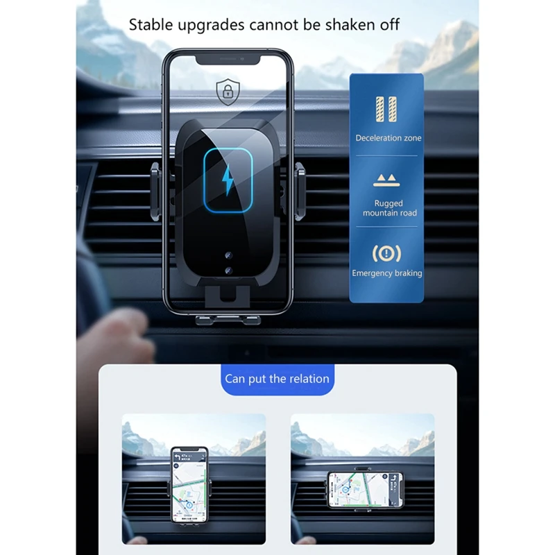Автомобильный держатель для телефона 15 Вт с функцией быстрой зарядки