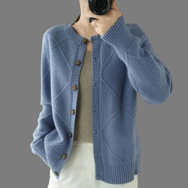 

Korean Fashion Short Knitted cardigan Women Elegant Knitted cardigan Sweater Coat Office Lady Knitting Jacket Femlae