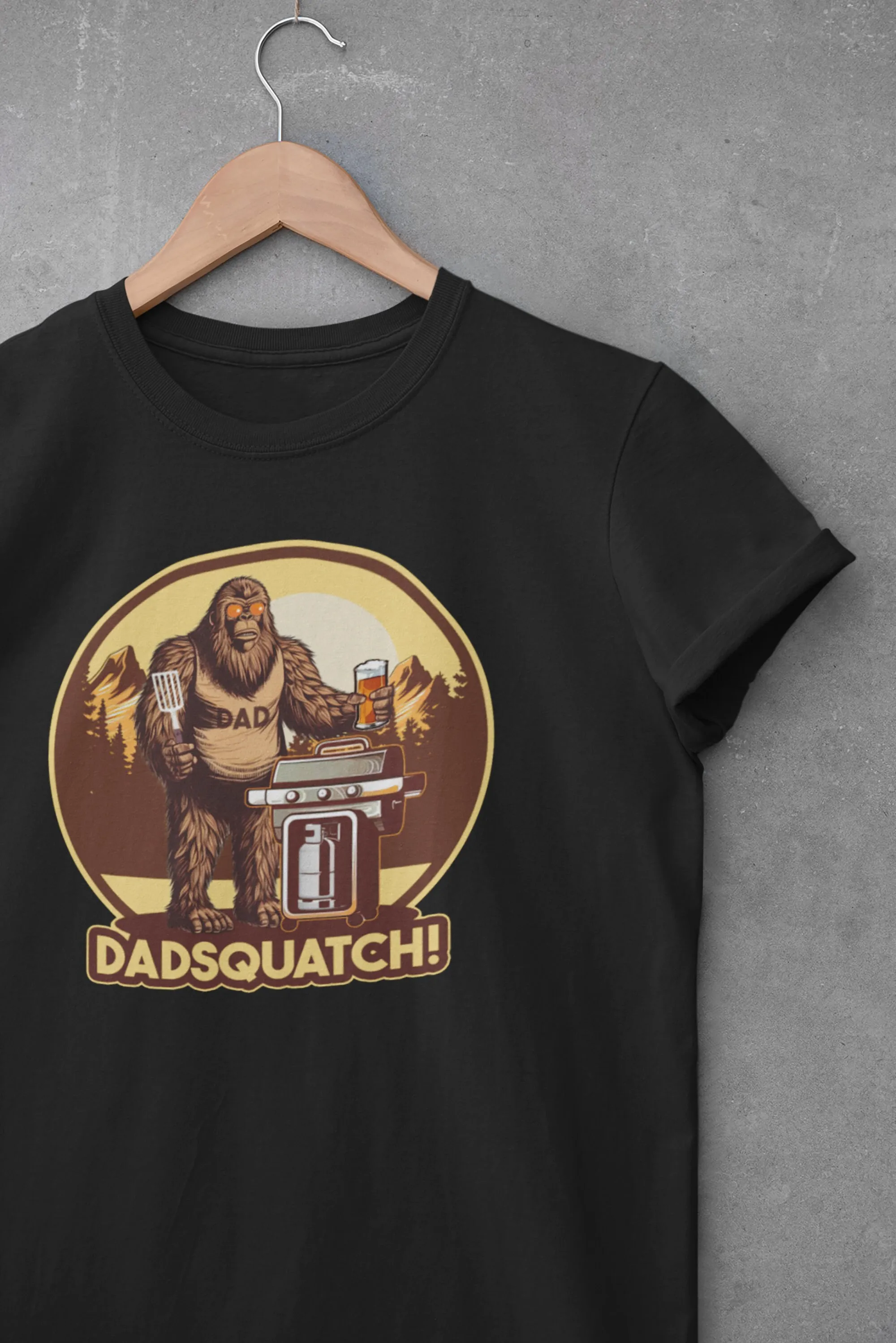 Футболка с надписью Dadsquatch отца снежного человека как раз и больше сквотчи День