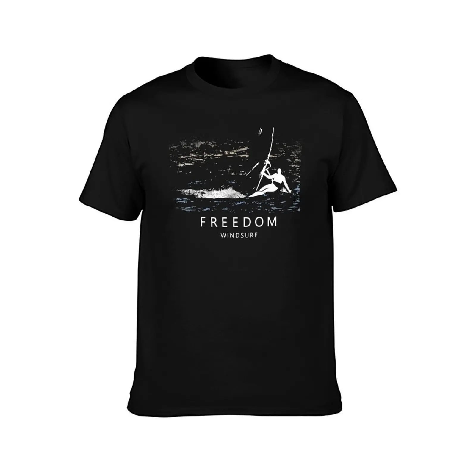 Фото Футболка Waves over Windsurfer Pack t soft man for Planing хлопковые рубашки Ocean Sea хлопковые рубашки t Man для Windsurfing FREEDOM №2