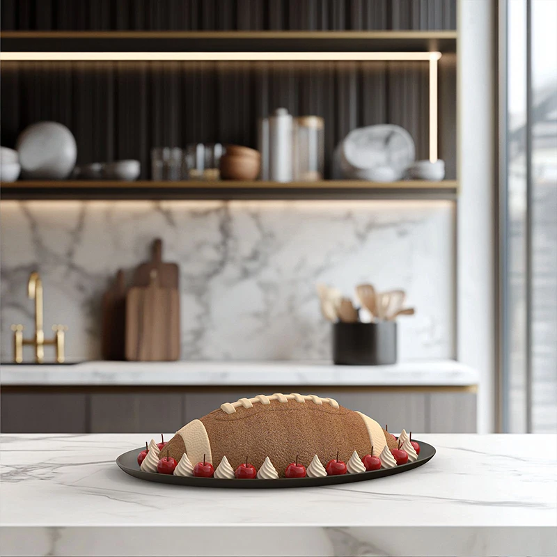 12-дюймовая силиконовая форма для торта в форме регби DIY 3D ломаная шоколада с