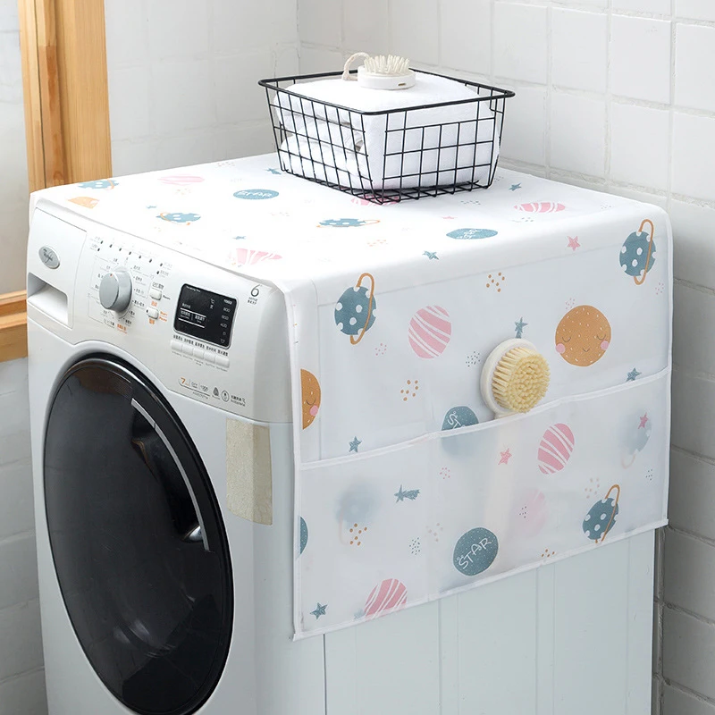 Refrigerator Dust Cover With Storage Bag Washable Multi-purpose Household Washing Machine Cabinet Protection