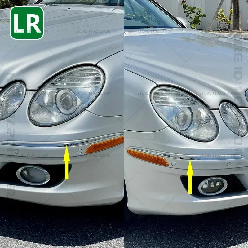 

Для 2007-2009 W211 Mercedes Benz E320 E350 E550, E63 AMG Молдинг переднего бампера Хромированная полоса Накладка 2118852321 2118852421