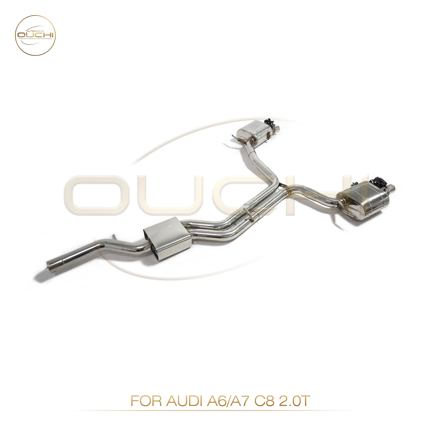 Выхлопная система Ouchi из нержавеющей стали Performance Catback для Audi 2012-2018 A6 A7 C8 2 0T