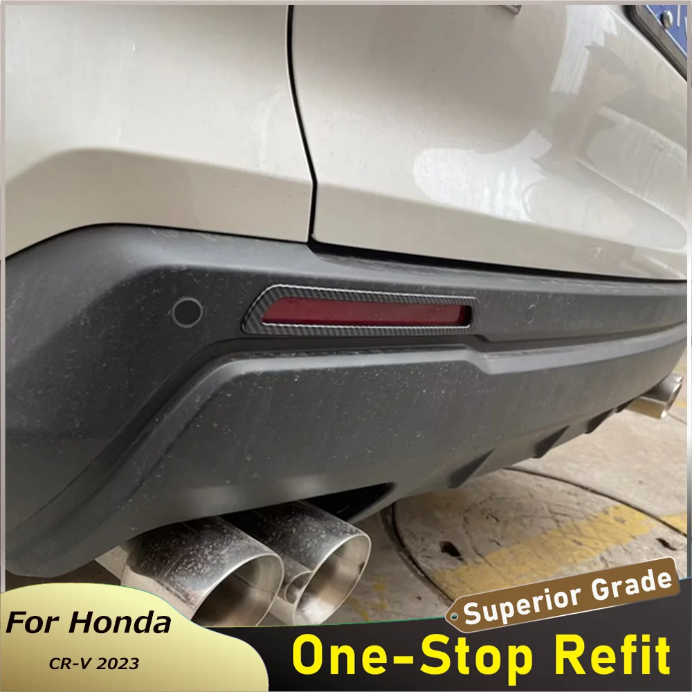 

Car Styling For Honda CR-V 2023 ABS Material Front Bumper Foglight Trim Fog Lamp Cover Reflective Sticker Decoration