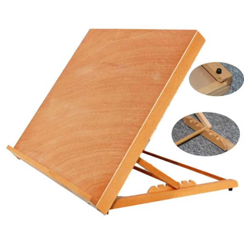 

HJ-A2 Portable Sketch Table Drawing Table Burlywood[US Stock]