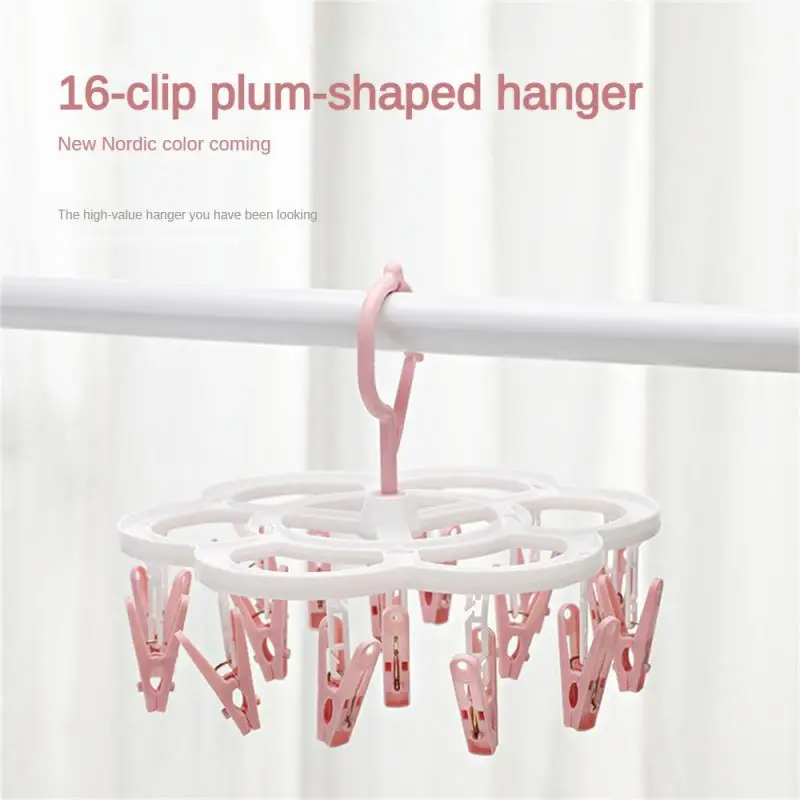 

Clips Hanger 16 Clips Hanger Pp 360 Angle Swivel Design Windproof Plastic Rack S Underwear Children Adults Clothes Dryer Hanger