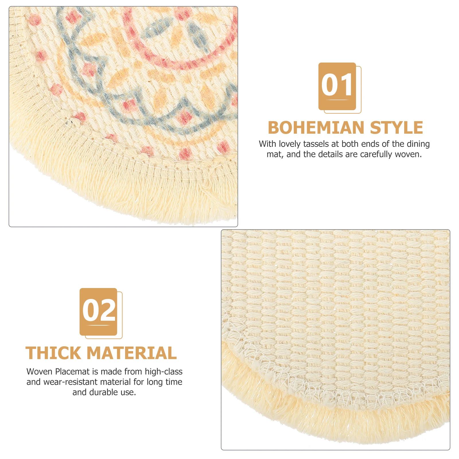 

Coaster Woven Coasters Placemats Placemat Table Drink Round Macrame Mats Braidedplace Hot Holder Office Non Resistant Heat Car