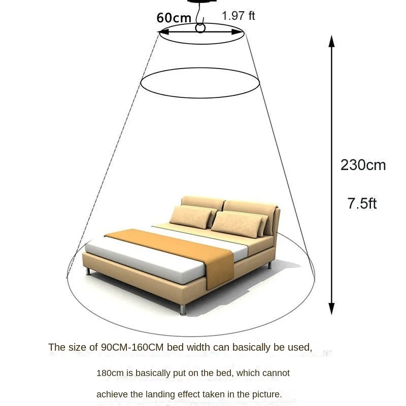 4 Colors Summer Elgant Hung Dome Mosquito Net For Double Bed Summer Polyester Mesh Fabric Home bedroom Baby Adults Hanging Decor images - 6