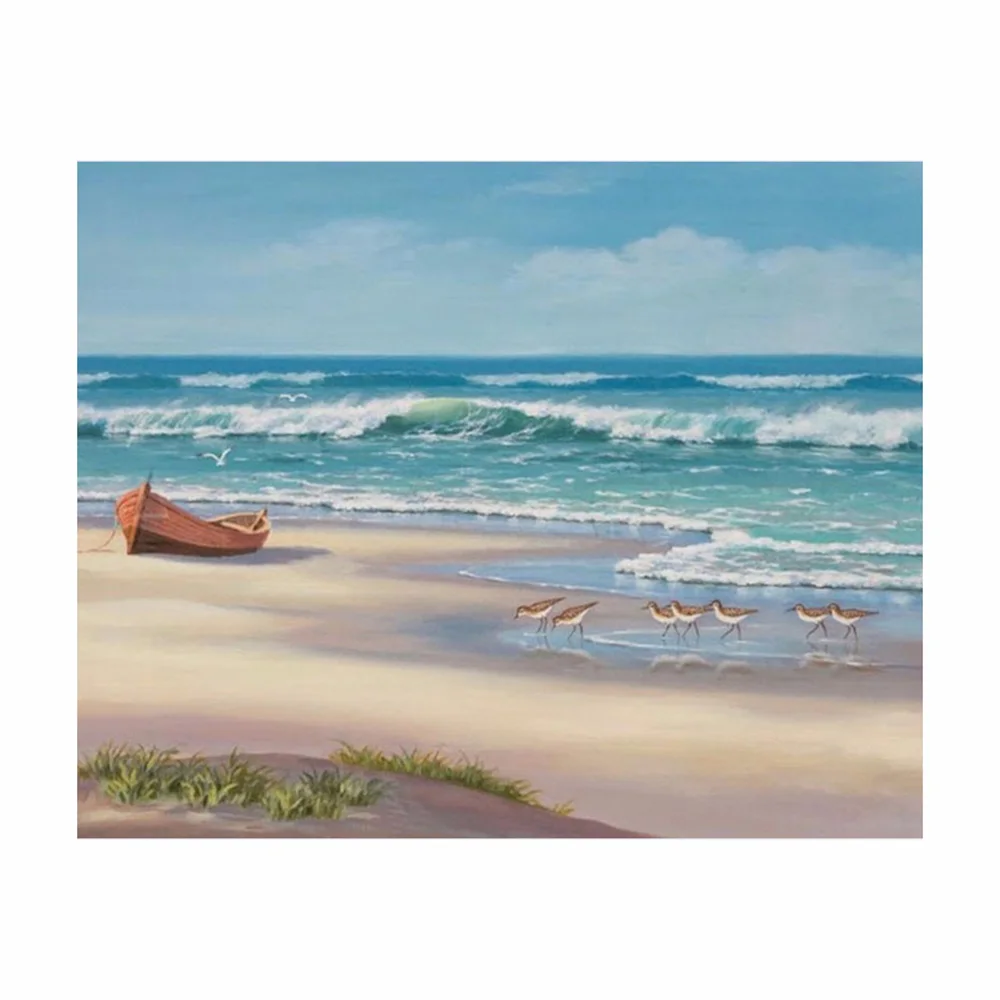 

5D «сделай сам», Приморская фотография, квадратная круглая стразы, хобби, ремесла, мозаика, подарки ручной работы, вышивка крестиком, украшен...