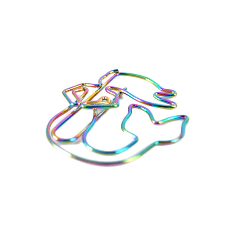 

8pcs Colorful Paper Clips Cartoon Mermaid Animal Shape Clips for Office School
