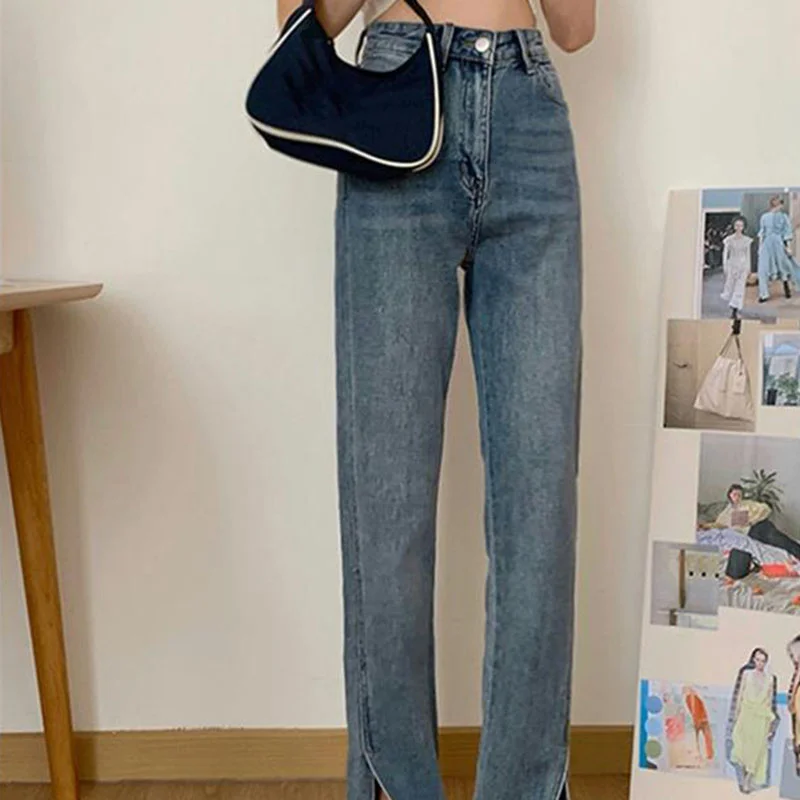 

Свободные мешковатые женские джинсы, Капри, джинсовые брюки с высокой талией, модные женские джинсы в стиле Харадзюку, 2022