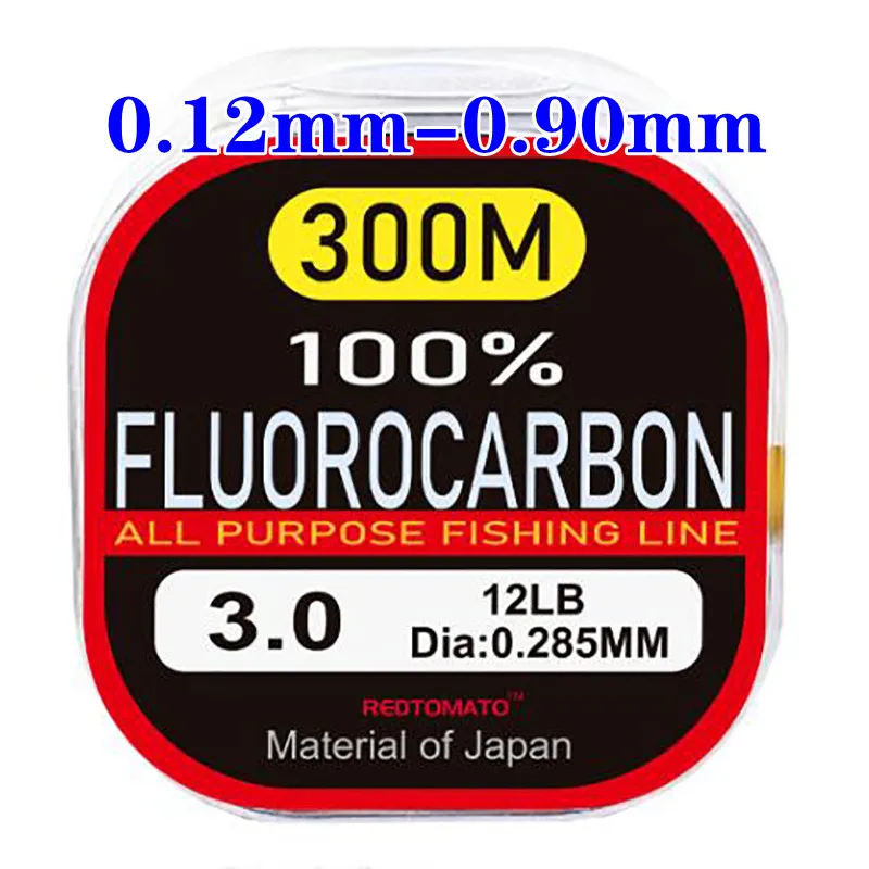 300M100M 100% Fluorocarbon Fishing Line Transparent Carbon Fiber Leader Line Big Size Material From Japan  Line For Carp Fishing