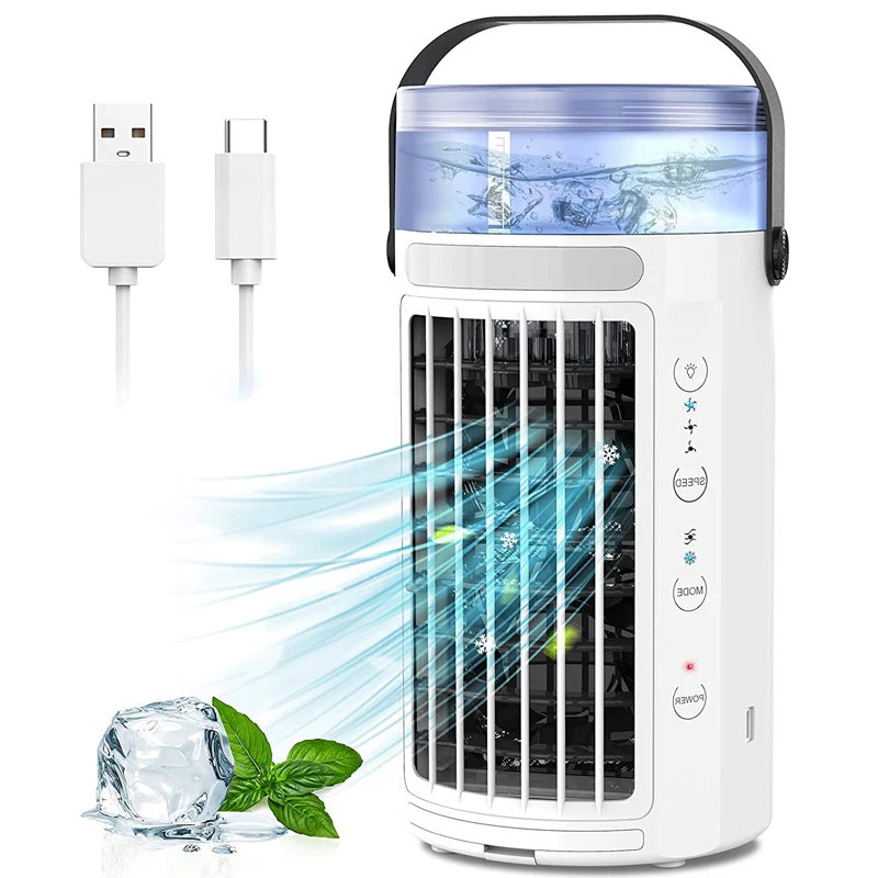 

Mini Fan Air Cooler 3 Gear Speed Summer Conditioning USB Portable