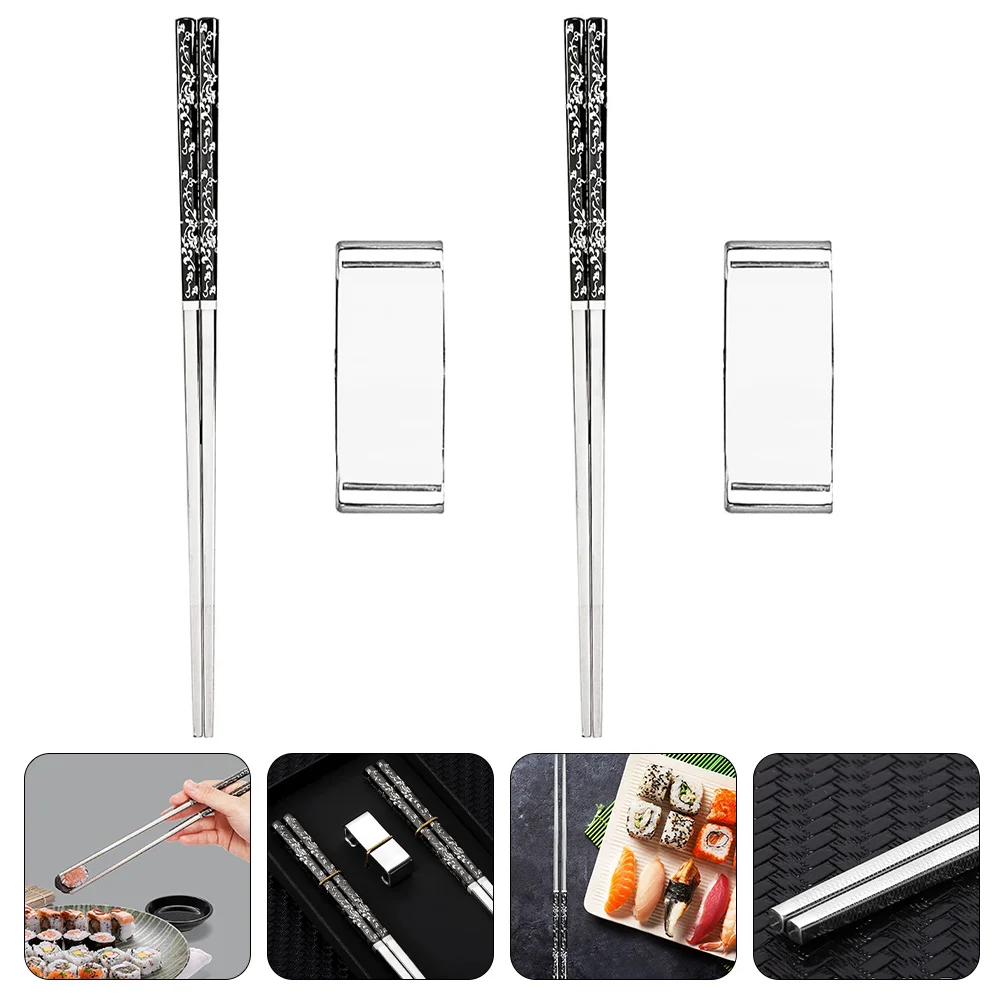 

Chopsticks Chopstick Chinesejapanesesushi Korean Metal Cooking Vintage Style Noodle Sashimi Eating Set Gift Ramen Rack Stand