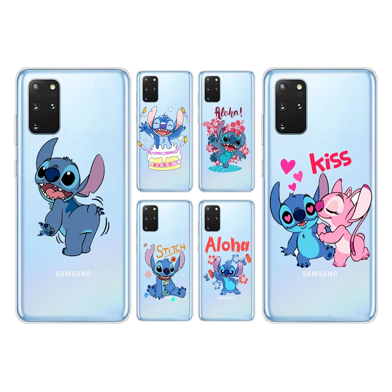 

Disney Stitch For Samsung Galaxy S21 S10 S10E S9 S8 S7 Note 20 10 9 8 Ultra 5G Plus Edge Pro transparent Phone Case