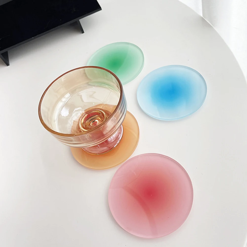 

Round Acrylic Nordic Style Non-slip Placemat Coaster Insulation Padding Mug Cup Table Mat Home Decor Napkin Kitchen Accessories