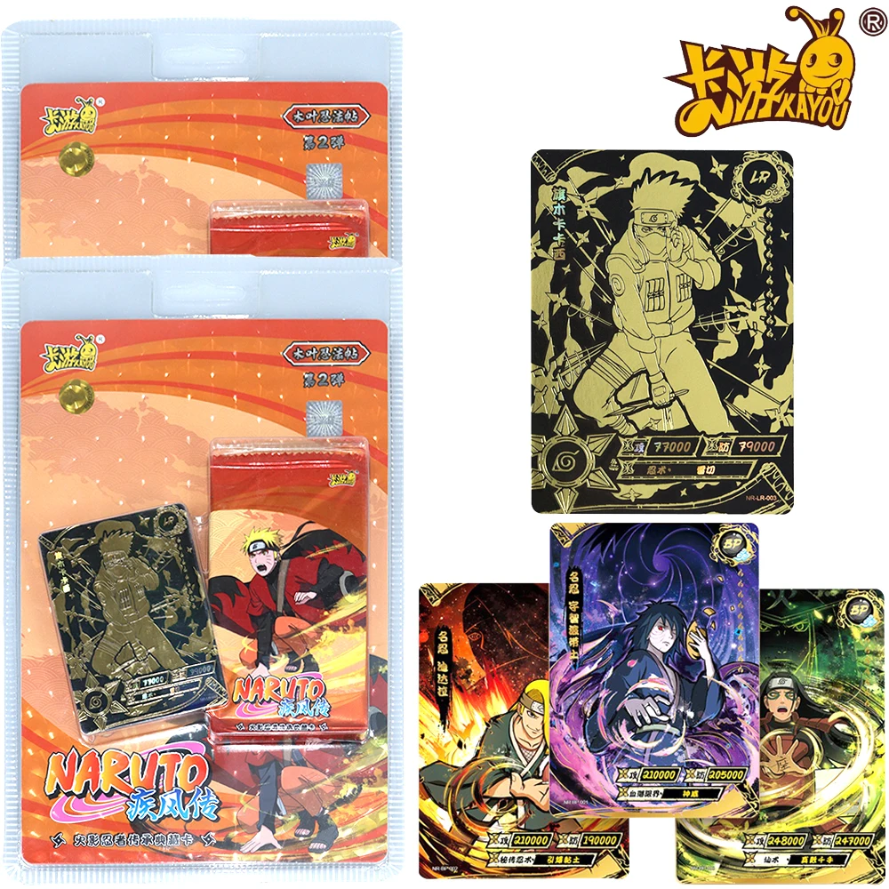 

KAYOU Original New Naruto Cards Box Genuine Anime Game Peripheral Toys Hot Stamping Narutoes Kakashi Kids Collection Gift Cards