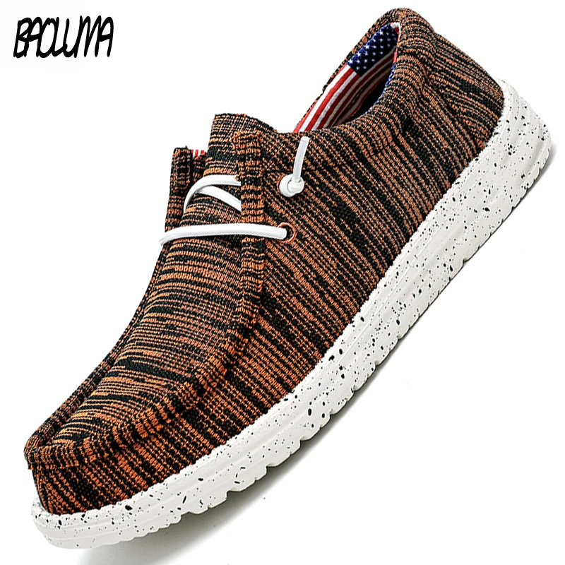

Fashion Men's Canvas Shoes Sneakers Soft Men Canvas Loafers Designer Stripes Men Vulcanize Men's Walking Moccasins Men Sneakers