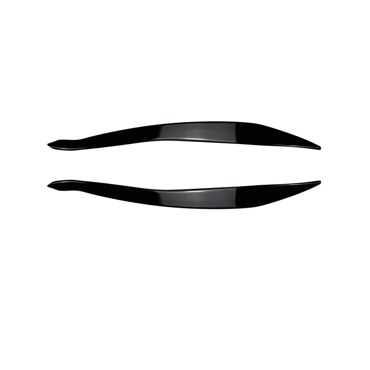 

For 5Series F10 F11 Later Stage 15-17 Glossy Black Front Headlight Cover Garnish Strip Eyebrow Cover Trim Sticker