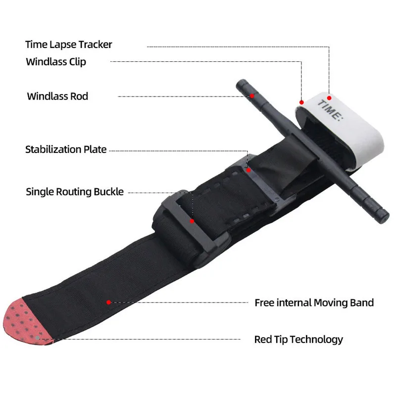 75 см Аварийный жгут Тактическое боевое применение Красный кончик Открытый поиск на открытом воздухе Военно-медицинский пояс Помощь.