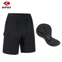 difos mens cycling shorts with 3d padded underwear summer shockproof mtb road bicycle downhill shorts leisure loose fit 2022