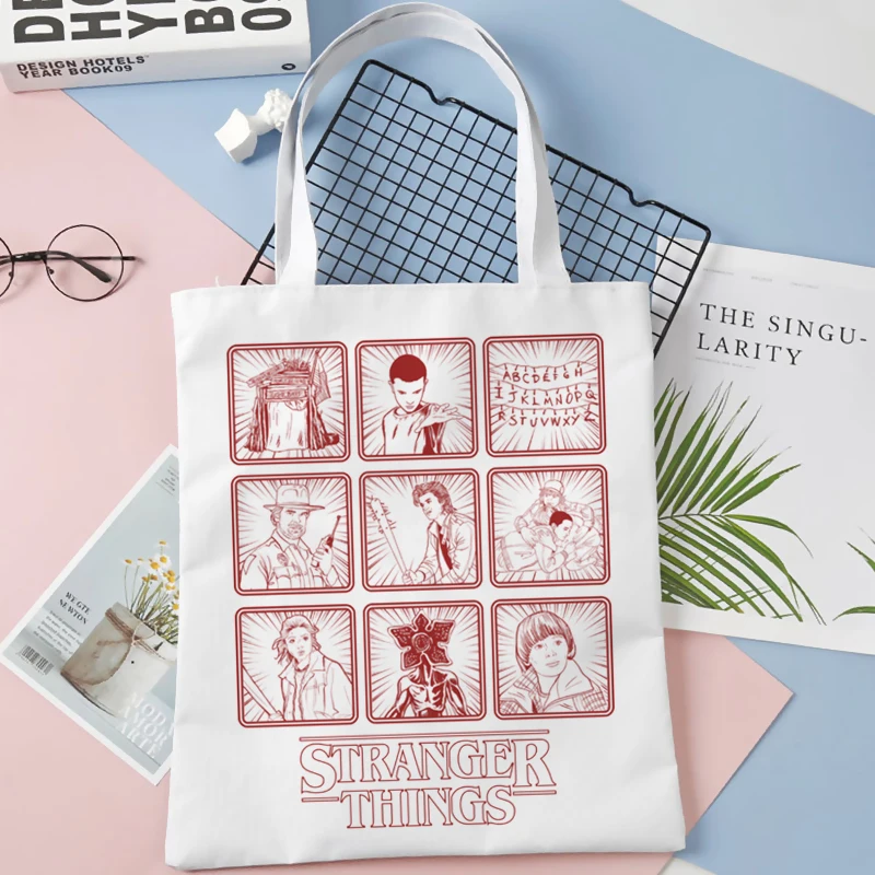 

Stranger Things shopping bag bolsas de tela shopping grocery reusable bag foldable shoping string boodschappentas sacolas