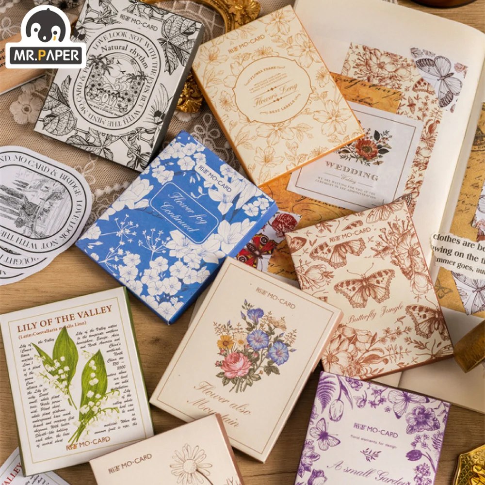 

Mr.paper 8 видов стилей 30 шт./пакет винтажные наклейки с рисунком бабочки