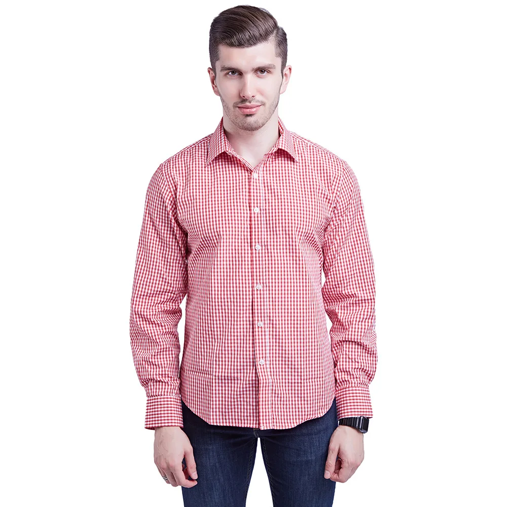 

US Men's Small Plaid Long Sleeve Business Casual Shirt