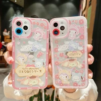sanrio cinnamonroll my melody cartoon phone cases for iphone 13 12 11 pro maxxr xs max x y2kgirl soft silicone cover gift