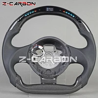 steering wheel fit for lamborghini gallardo 2004 2014 led carbon fiber perforated leather racing wheel sport wheel