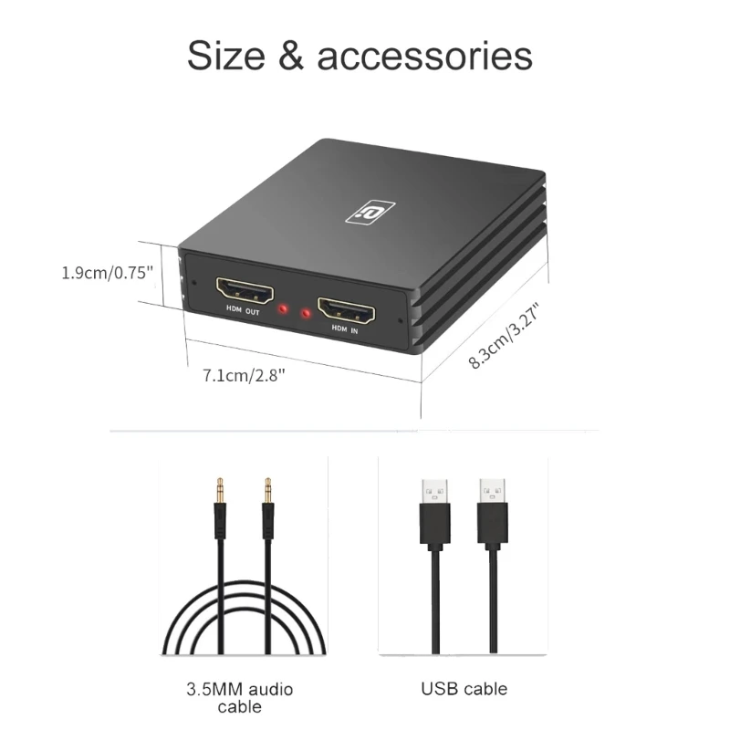 Карта захвата игрового видео 4K60HZ USB3.0 петлевой выход HDMI-совместимый