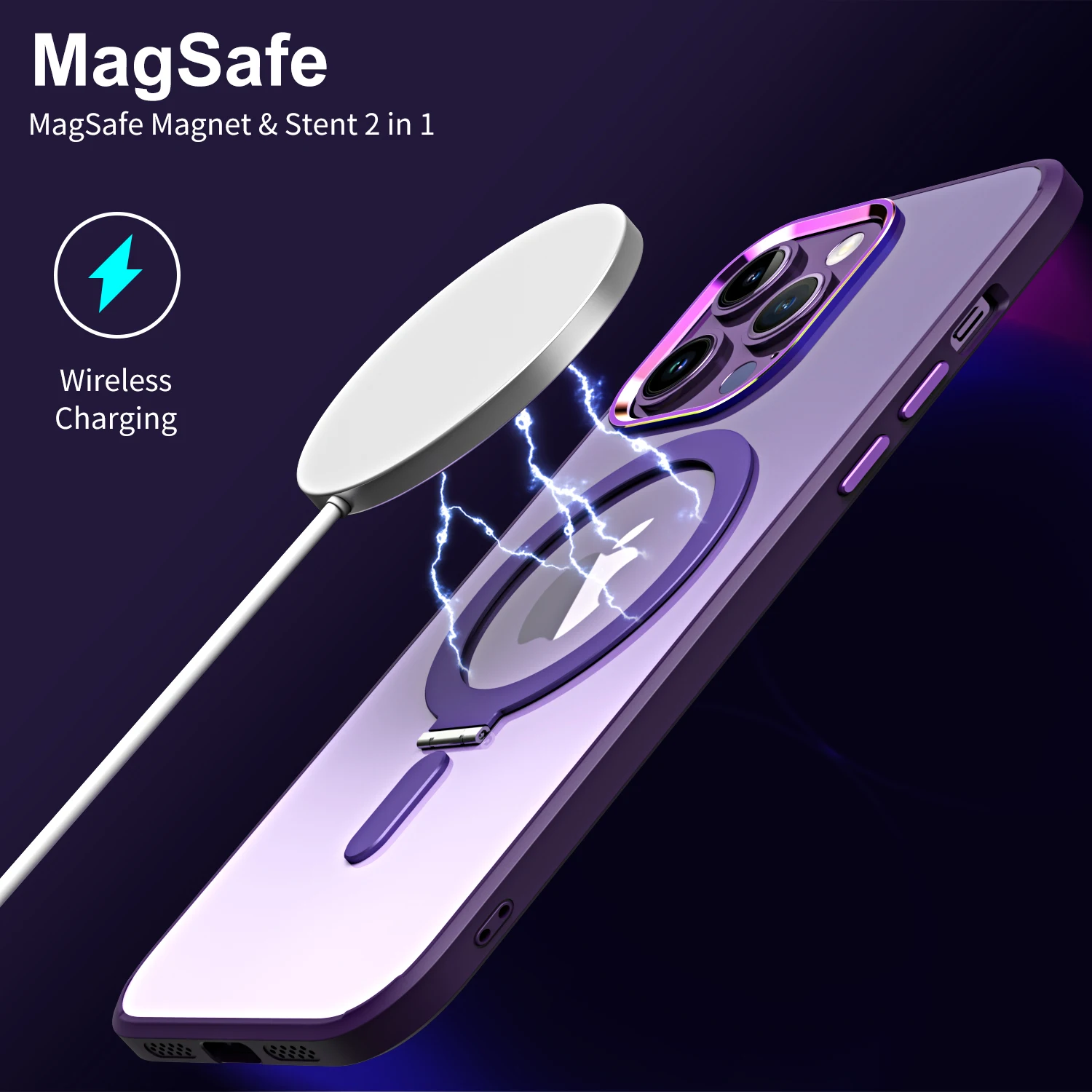 Magnetic Stand Case For iPhone 11 12 13 14 Pro Max With Mobile Phone Holder TPU Soft Frame Transparent Cover For IPHON 14 Plus