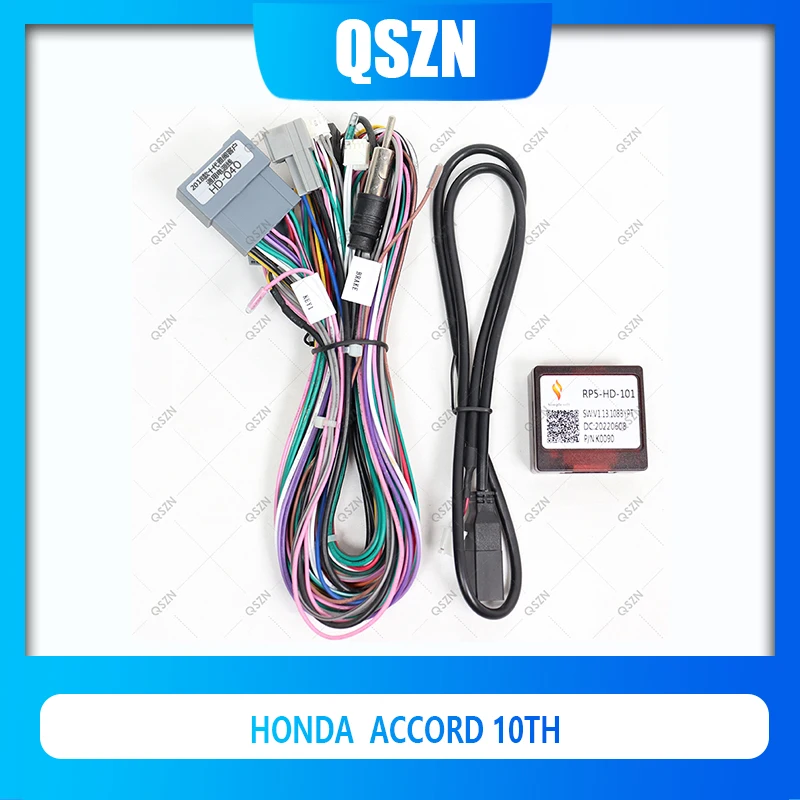

QSZN Android Canbus Box HD-SS-06C/RP5-HD-001/RP5-HD-101 For HONDA ACCORD 10th 2018 Harness Wiring Power Cables Car Radio Stereo