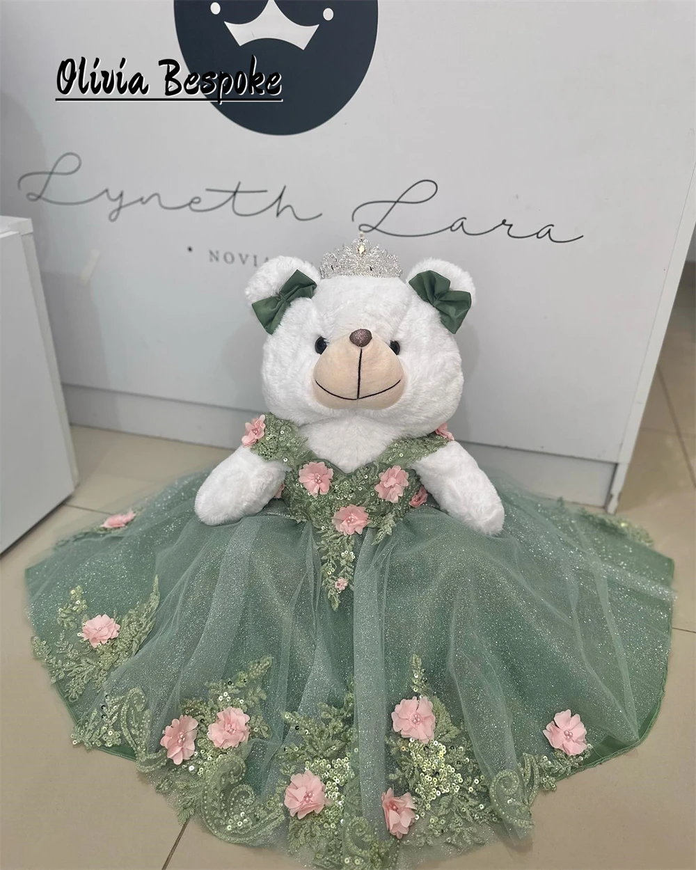 Изящная зеленая Кружевная аппликация в виде шалфея персонализированная Милая