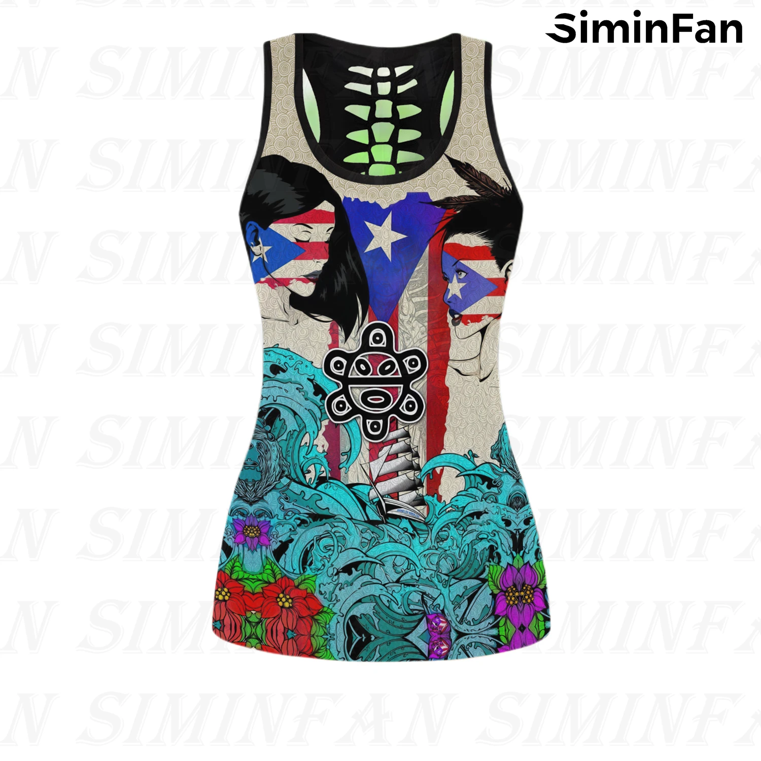 Женские майки и брюки с 3D-принтом Пуэрто-Рико для девочек комбинированный костюм