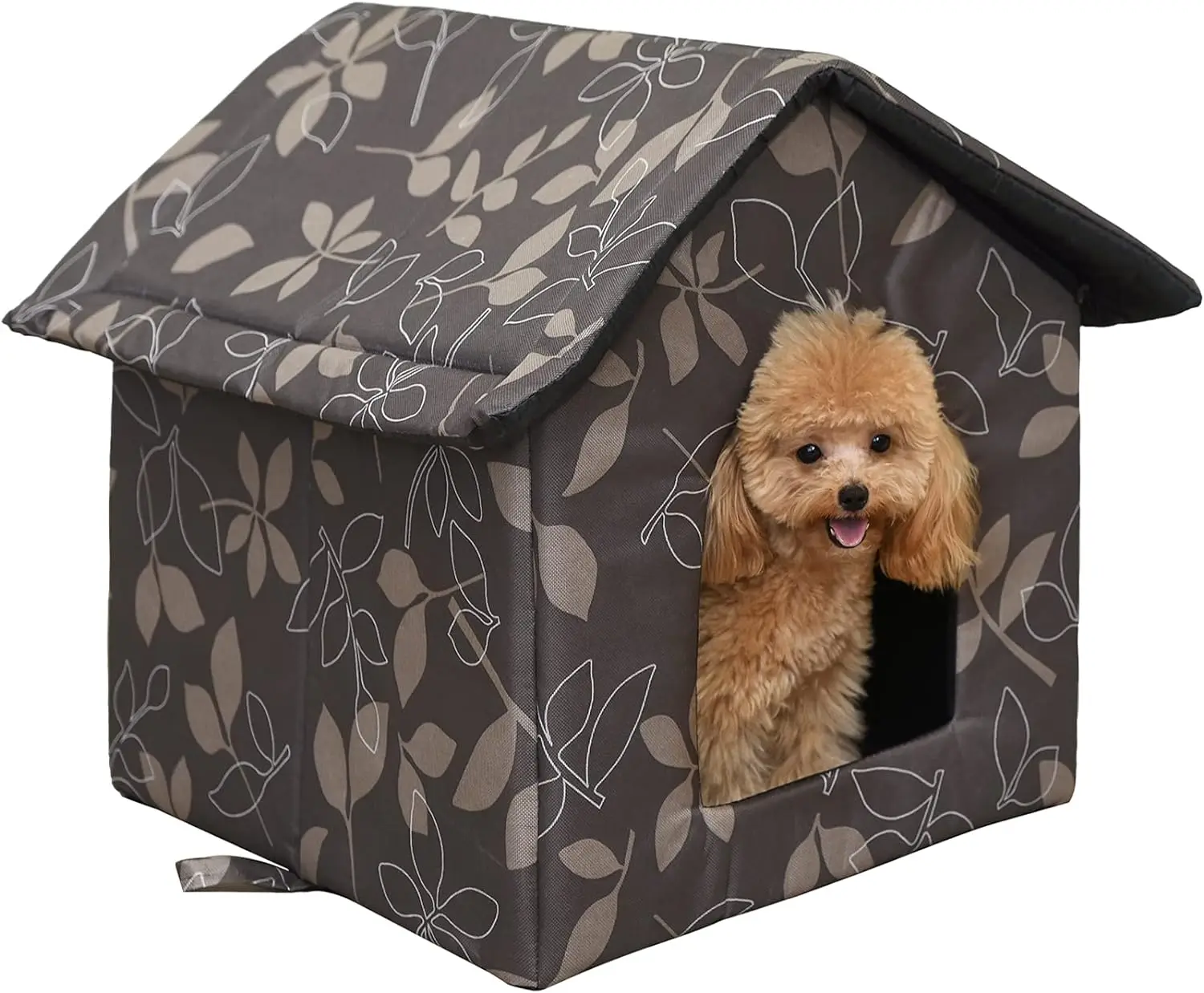 

Домик для кошки со съемной подушкой, всесезонный домик для домашних животных, навес для кошек с водонепроницаемой холщовой крышей, моющийся и складной