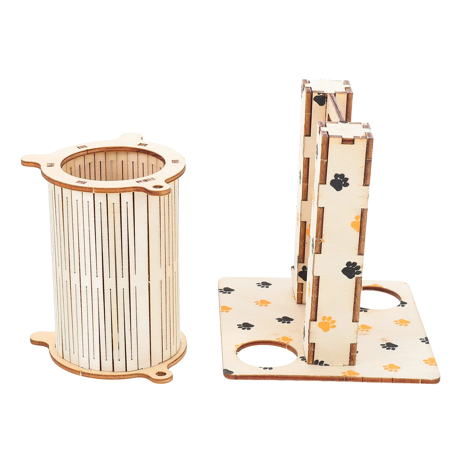 

2Pcs Hamster Diversion Guinea Plaything Wood Hamster Bite-resist Plaything