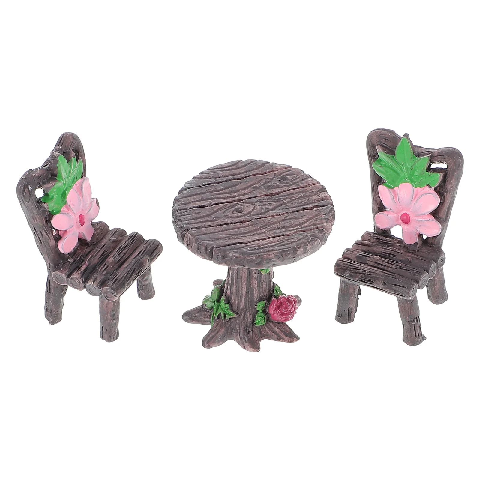 

Garden Chairs Micro Miniature Bench Fairies Chair Set Tableresin Fairy Mini Furniture Landscapeaccessories Gardens Ornaments