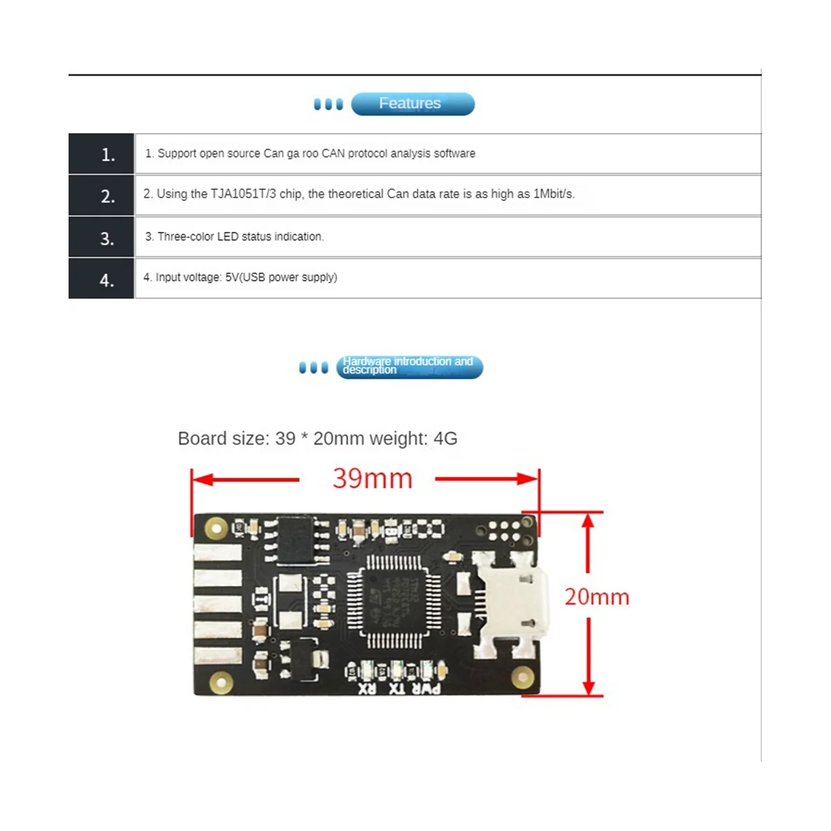 USB для Can-модуля анализатор CAN-шины может отлавливать лампы открытого исходного