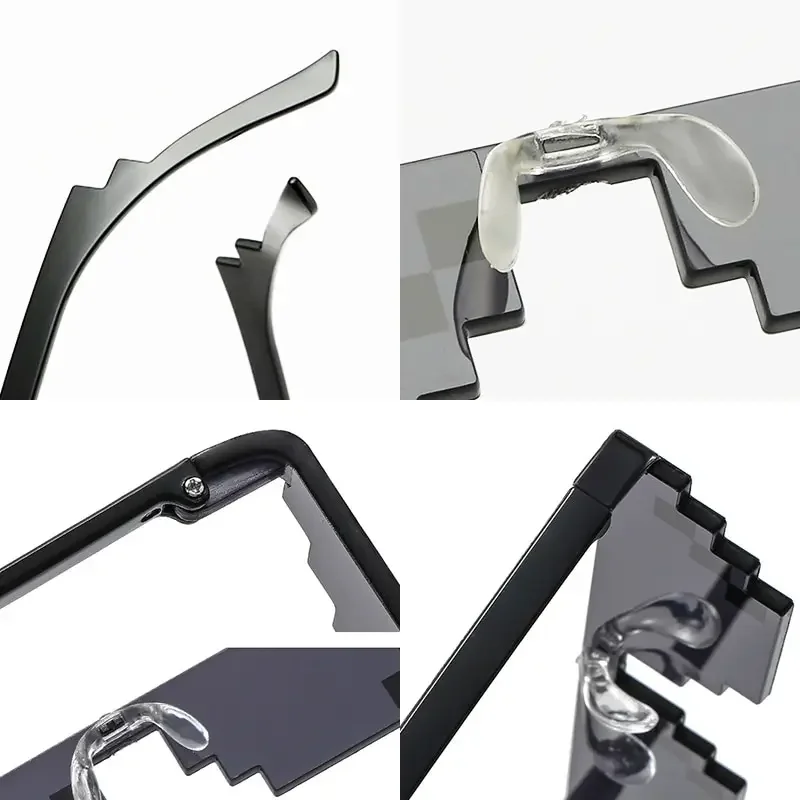 2 шт. солнцезащитные очки с мозаикой крутые вечерние винтажные для мужчин