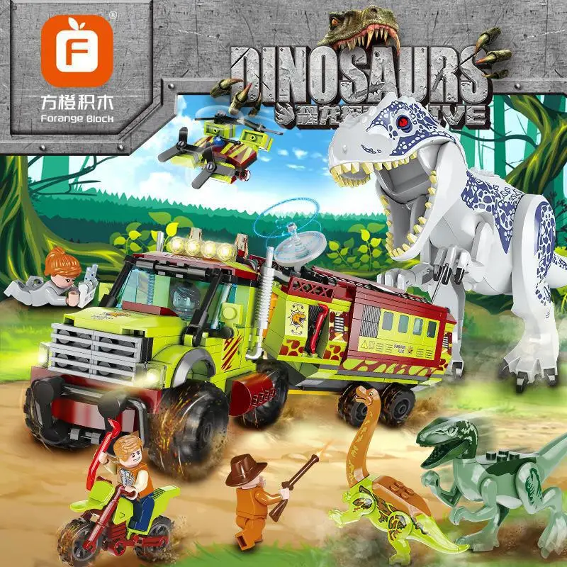 

Fang Orange Fc3721 Dinosaur Spy Team Scene Children Education Small Particles Assembled Building Block Toys Generation Blocks