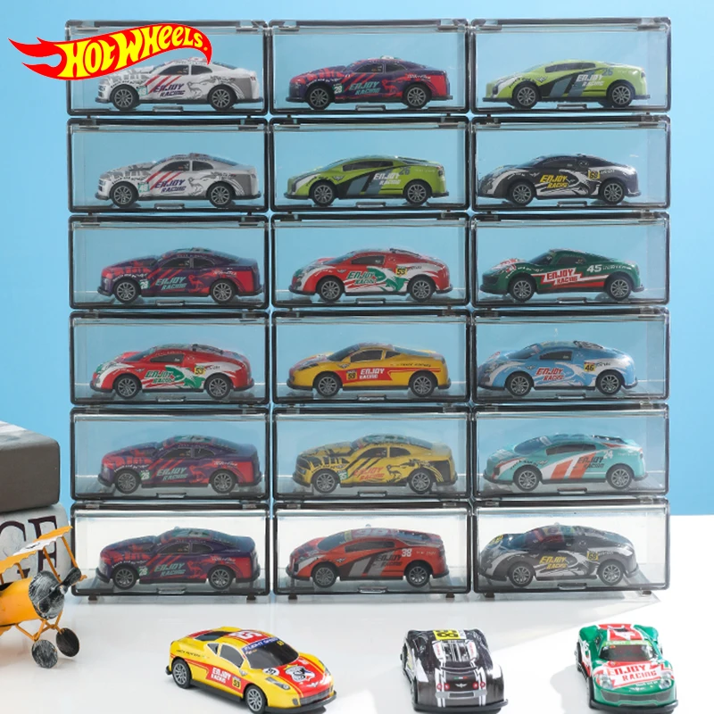 Transparent Car Storage Box 1/64 for Hot Wheels Classify Parking Lot Models Toys for Boys Display Case Dust and Moisture-proof