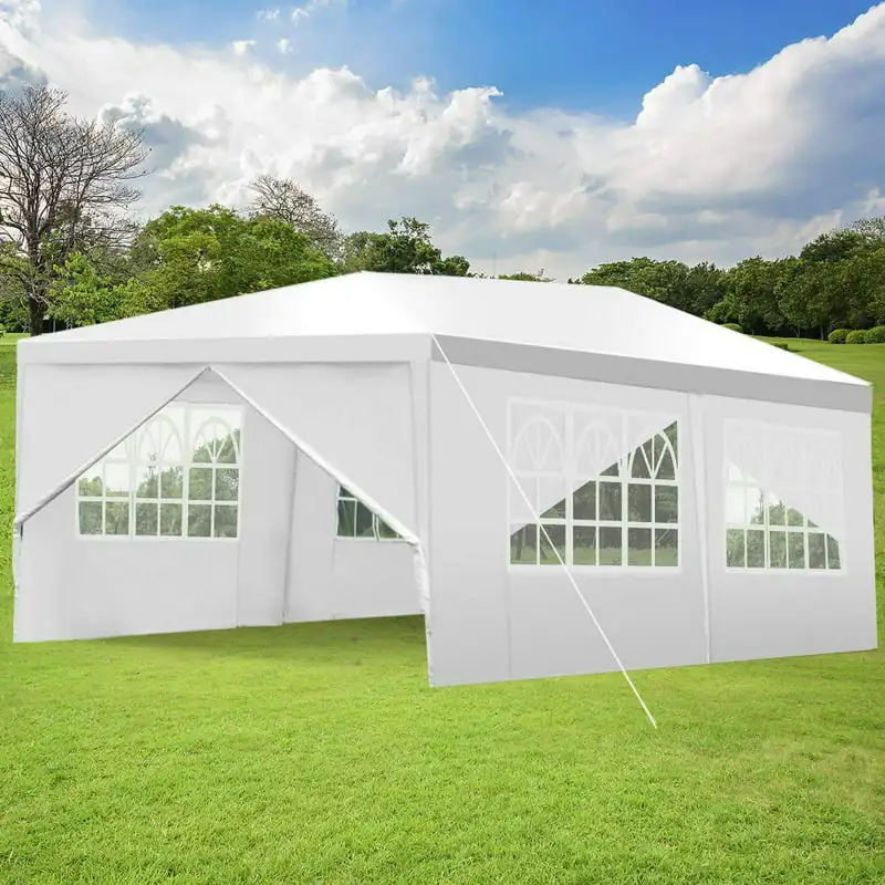 

20' Party Tent PE Gazebo Wedding w/6 Sidewalls