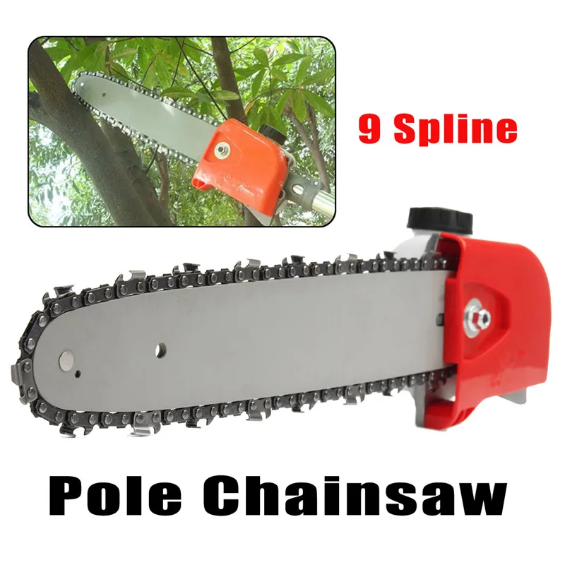 

26mm High Branches Chainsaw Bracket Chainsaw Gear Gearbox & Guide Plate & Chain Set Lawn Weeder Mower Woodworking Cutting Tool