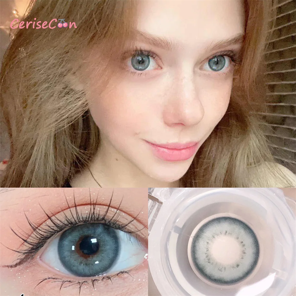 

Easycon Loch Ness Green Colored Contact Lenses soft for eyes small Beauty Pupil myopia prescription degree yearly natural new