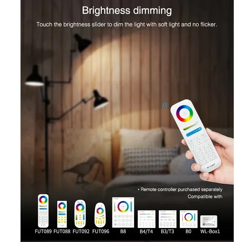 Miboxer FUT108 E14 4 Вт светодиодная свеча RGB + CCT прожектор переменного тока 110 В 220